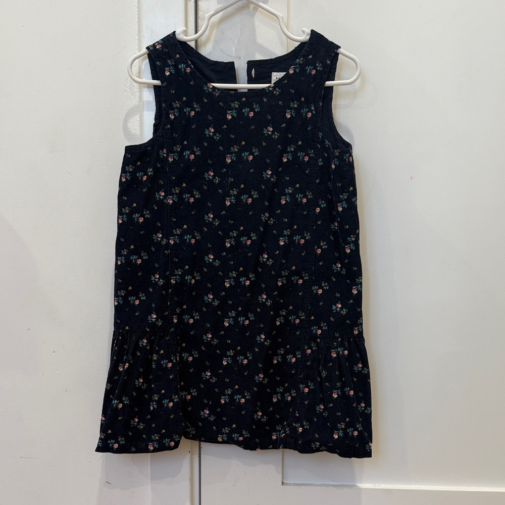 GAP Kids Floral Dress - Black with Multicolor Accents